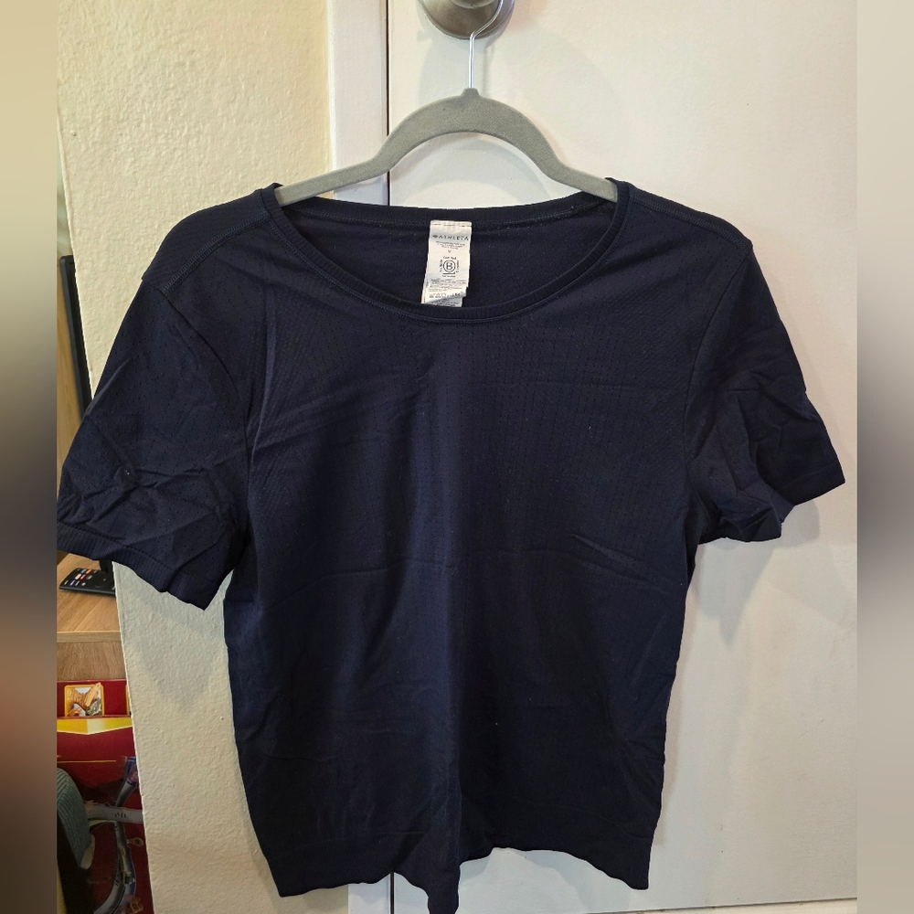 Athleta Navy Short Sleeve Tee